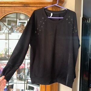 2X Black Eyelet Top. MUST BE BUNDLED